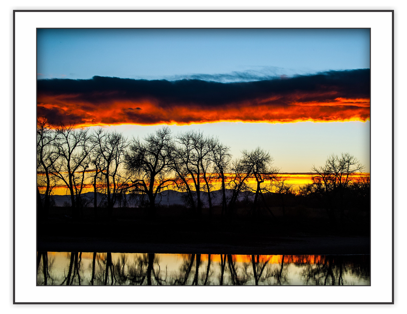 Sunset at Barr Lake, Brighton, Colorado